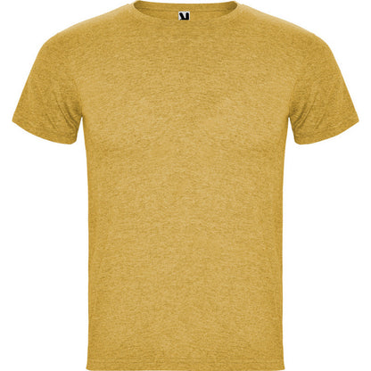 Heather Mustard - Front - Roly Mens Fox Heather Short-Sleeved T-Shirt