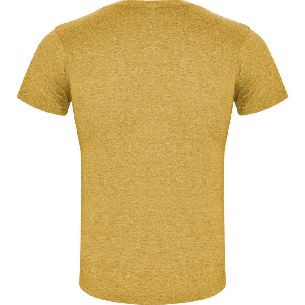 Heather Mustard - Back - Roly Mens Fox Heather Short-Sleeved T-Shirt