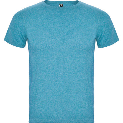 Turquoise Heather - Front - Roly Mens Fox Heather Short-Sleeved T-Shirt