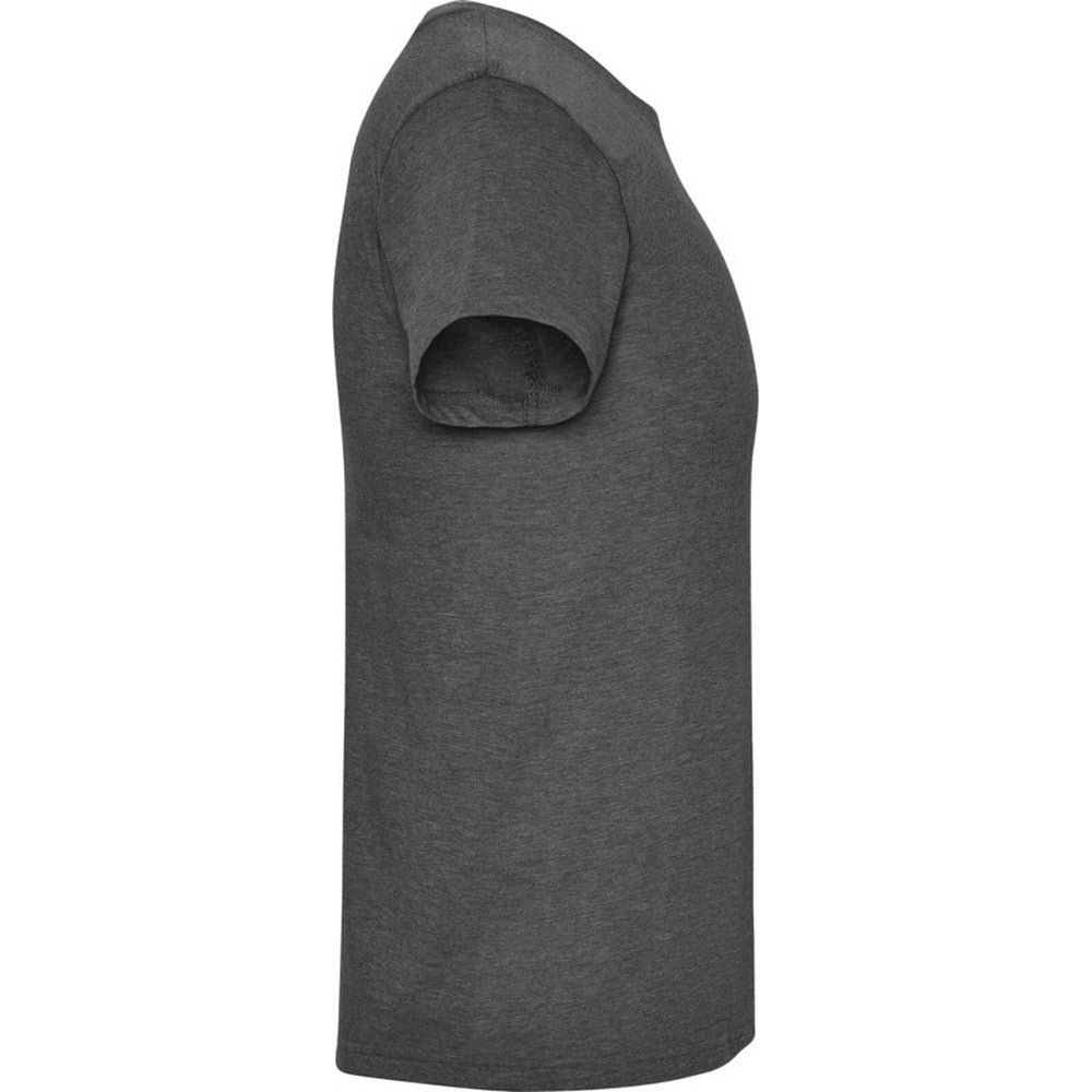 Black Heather - Side - Roly Mens Fox Heather Short-Sleeved T-Shirt