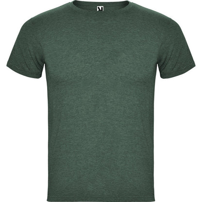Bottle Green - Front - Roly Mens Fox Heather Short-Sleeved T-Shirt