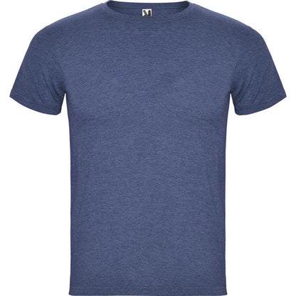 Denim Blue - Front - Roly Mens Fox Heather Short-Sleeved T-Shirt