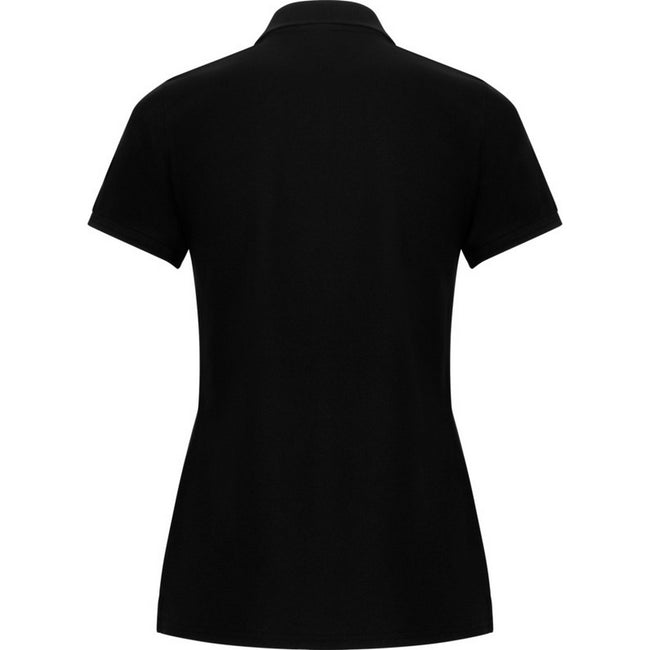 Solid Black - Back - Roly Womens-Ladies Pegaso Premium Short-Sleeved Polo Shirt