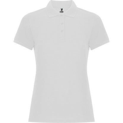 White - Front - Roly Womens-Ladies Pegaso Premium Short-Sleeved Polo Shirt
