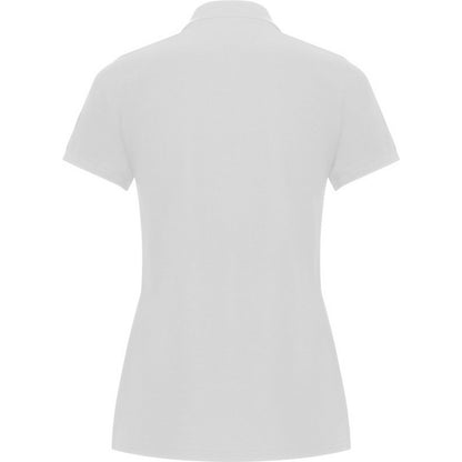White - Back - Roly Womens-Ladies Pegaso Premium Short-Sleeved Polo Shirt