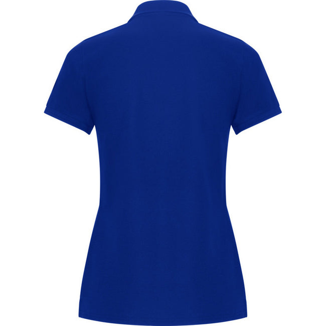 Blue - Back - Roly Womens-Ladies Pegaso Premium Short-Sleeved Polo Shirt