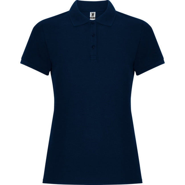 Navy Blue - Front - Roly Womens-Ladies Pegaso Premium Short-Sleeved Polo Shirt