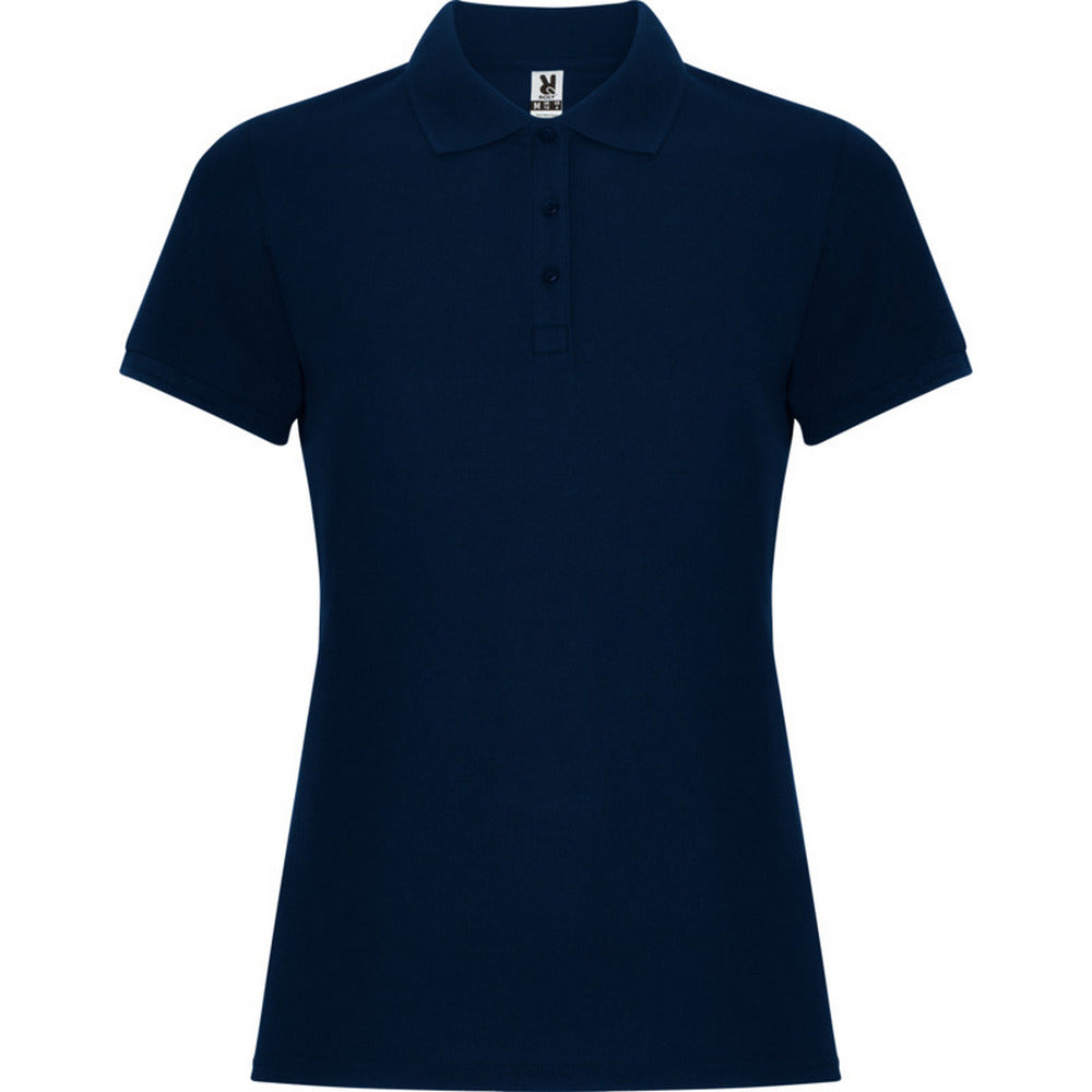Navy Blue - Front - Roly Womens-Ladies Pegaso Premium Short-Sleeved Polo Shirt