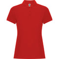 Red - Front - Roly Womens-Ladies Pegaso Premium Short-Sleeved Polo Shirt