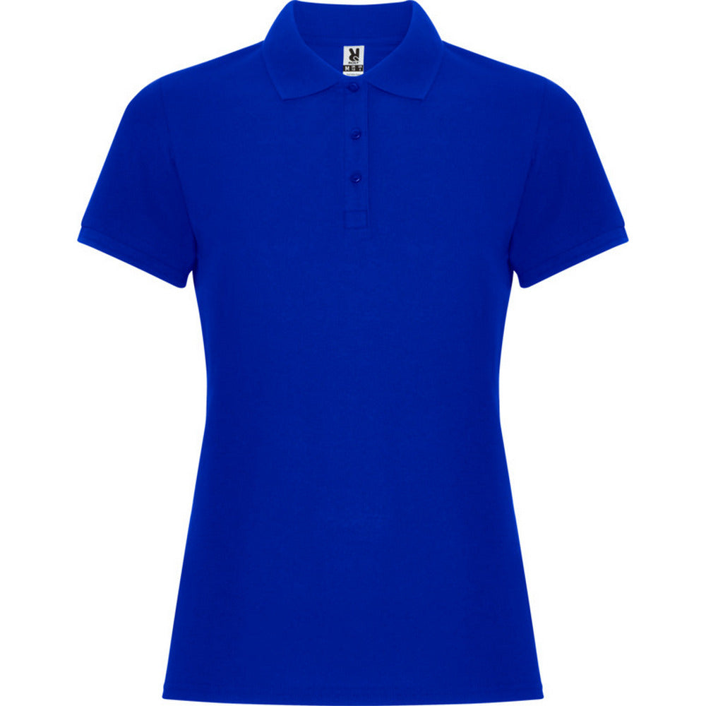 Blue - Front - Roly Womens-Ladies Pegaso Premium Short-Sleeved Polo Shirt