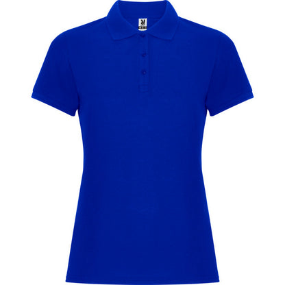 Blue - Front - Roly Womens-Ladies Pegaso Premium Short-Sleeved Polo Shirt