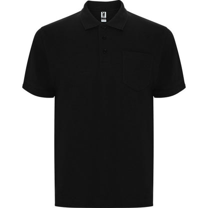 Solid Black - Front - Roly Unisex Adult Centauro Premium Short-Sleeved Polo Shirt