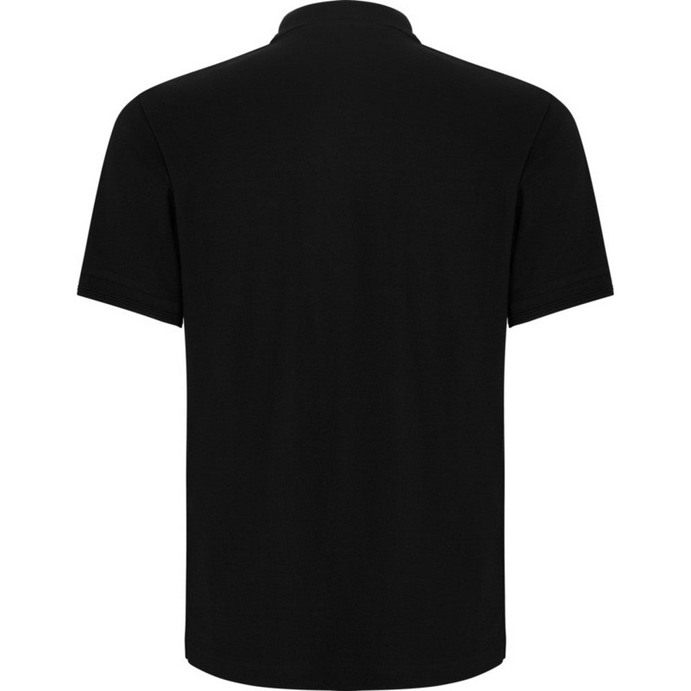 Solid Black - Back - Roly Unisex Adult Centauro Premium Short-Sleeved Polo Shirt