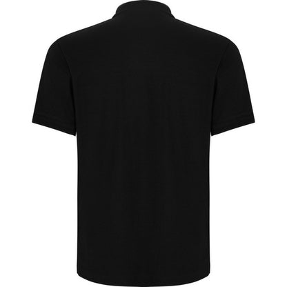 Solid Black - Back - Roly Unisex Adult Centauro Premium Short-Sleeved Polo Shirt