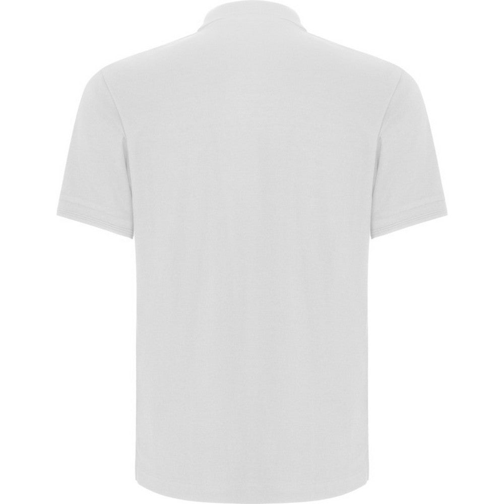 White - Back - Roly Unisex Adult Centauro Premium Short-Sleeved Polo Shirt