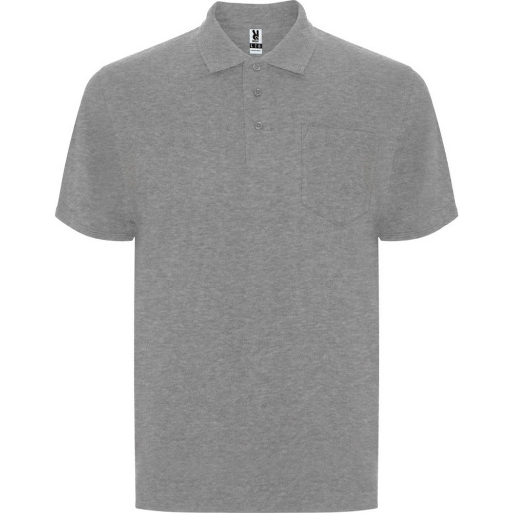 Grey Marl - Front - Roly Unisex Adult Centauro Premium Short-Sleeved Polo Shirt