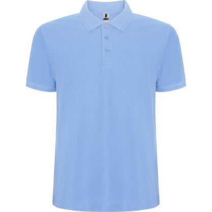 Sky Blue - Front - Roly Childrens-Kids Pegaso Premium Short-Sleeved Polo Shirt