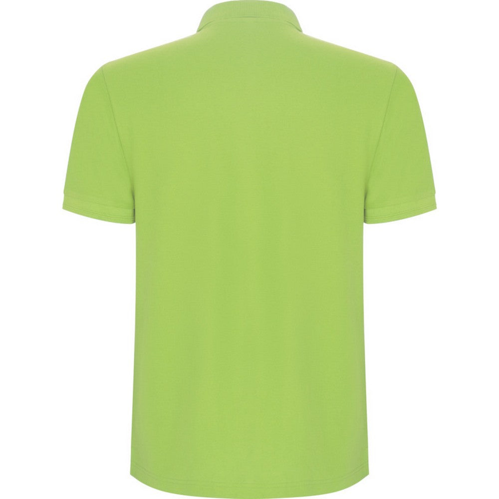 Mantis Green - Back - Roly Mens Pegaso Premium Short-Sleeved Polo Shirt