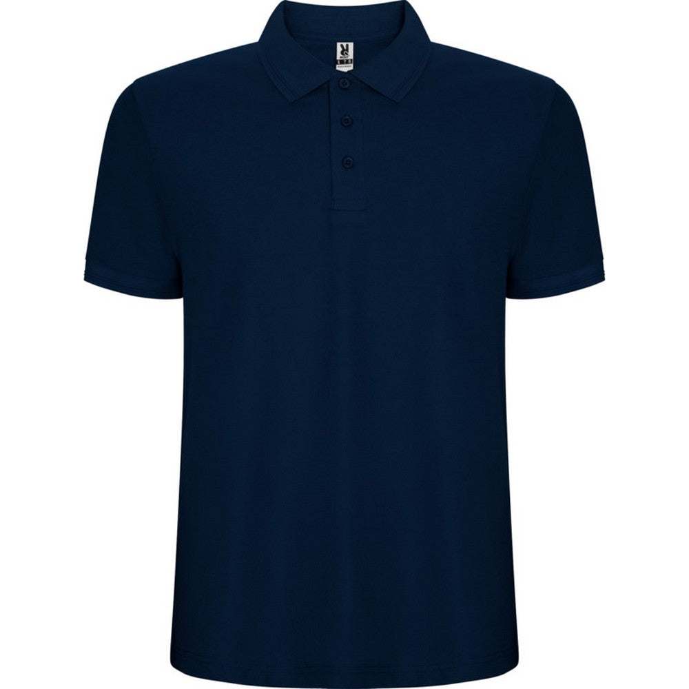 Navy Blue - Front - Roly Mens Pegaso Premium Short-Sleeved Polo Shirt