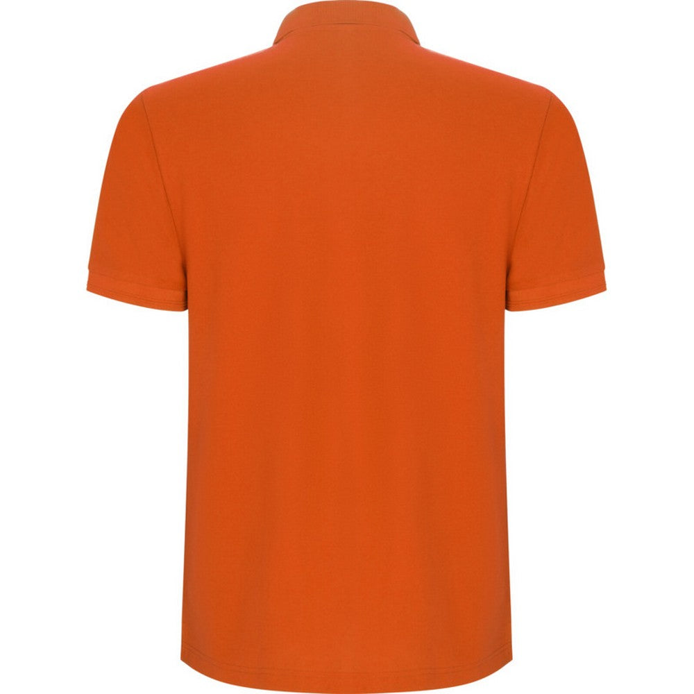 Orange - Back - Roly Mens Pegaso Premium Short-Sleeved Polo Shirt