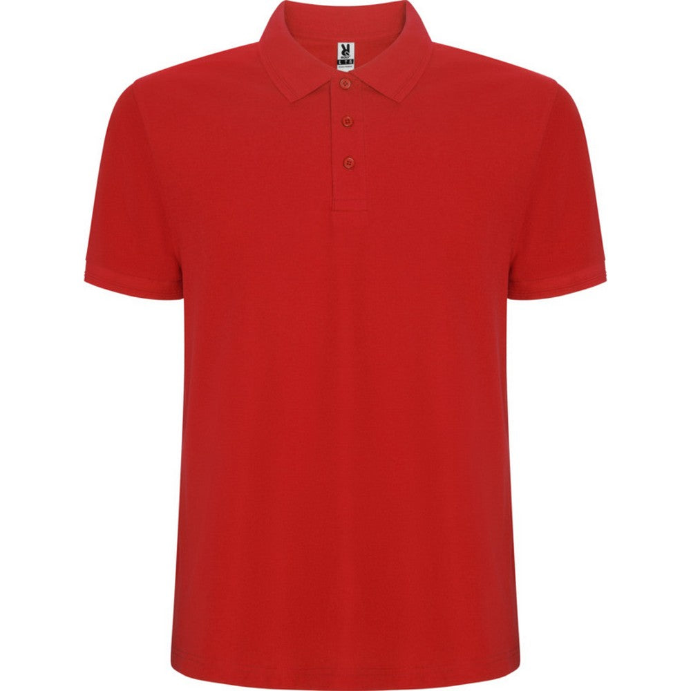 Red - Front - Roly Mens Pegaso Premium Short-Sleeved Polo Shirt