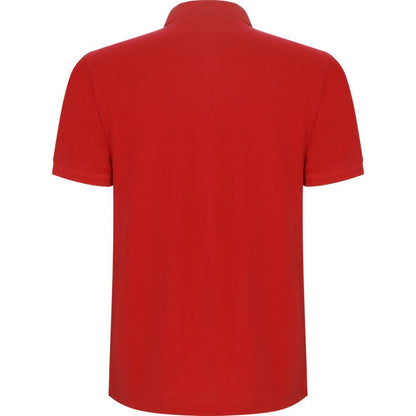 Red - Back - Roly Mens Pegaso Premium Short-Sleeved Polo Shirt
