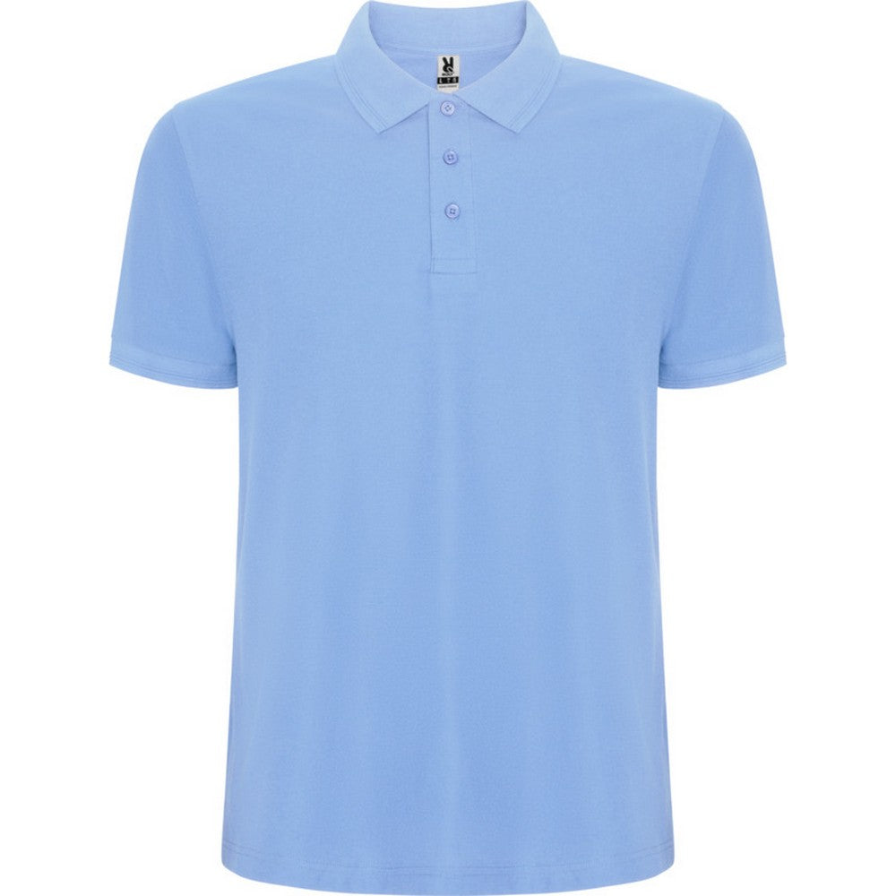 Sky Blue - Front - Roly Mens Pegaso Premium Short-Sleeved Polo Shirt