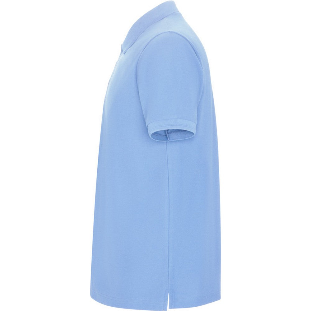 Sky Blue - Side - Roly Mens Pegaso Premium Short-Sleeved Polo Shirt