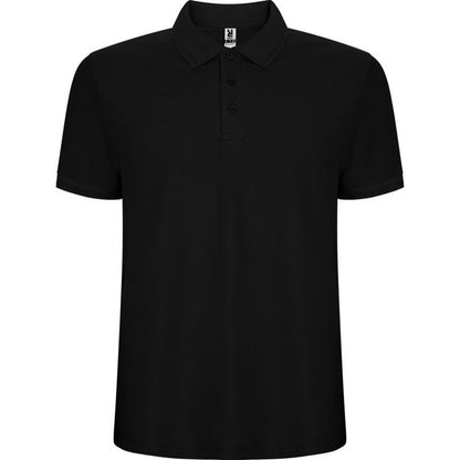 Solid Black - Front - Roly Mens Pegaso Premium Short-Sleeved Polo Shirt