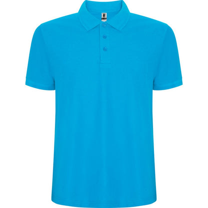 Turquoise - Front - Roly Mens Pegaso Premium Short-Sleeved Polo Shirt