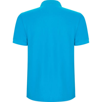 Turquoise - Back - Roly Mens Pegaso Premium Short-Sleeved Polo Shirt