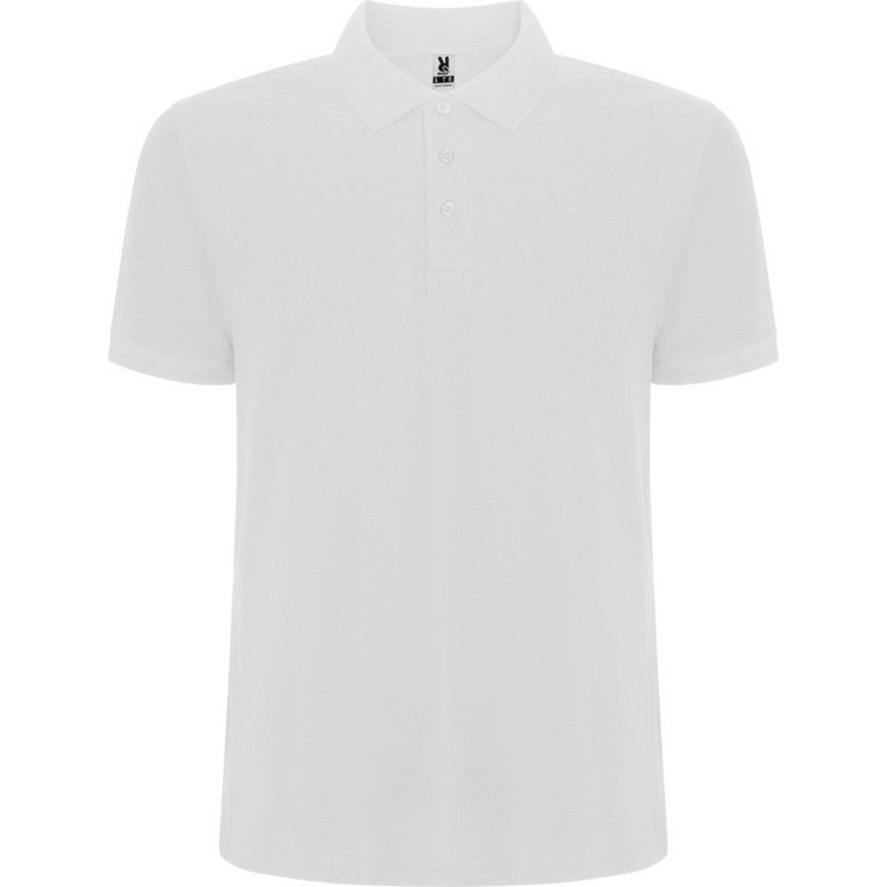 White - Front - Roly Mens Pegaso Premium Short-Sleeved Polo Shirt