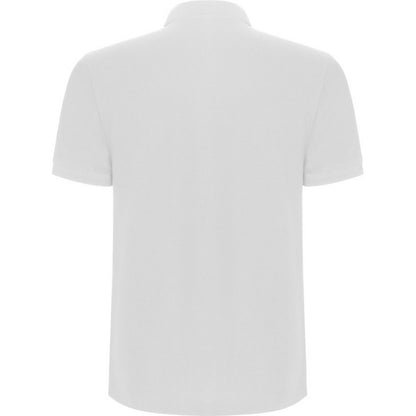 White - Back - Roly Mens Pegaso Premium Short-Sleeved Polo Shirt