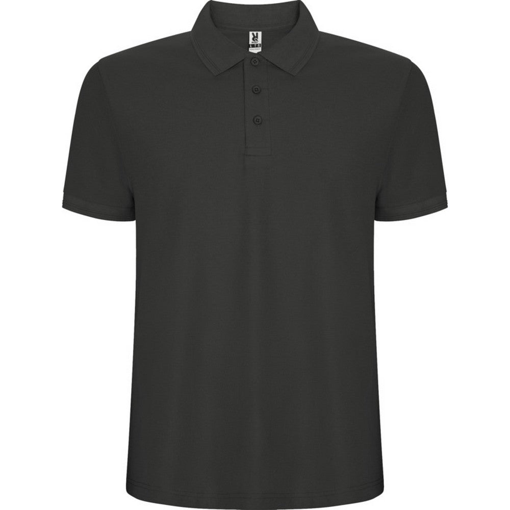 Dark Lead - Front - Roly Mens Pegaso Premium Short-Sleeved Polo Shirt