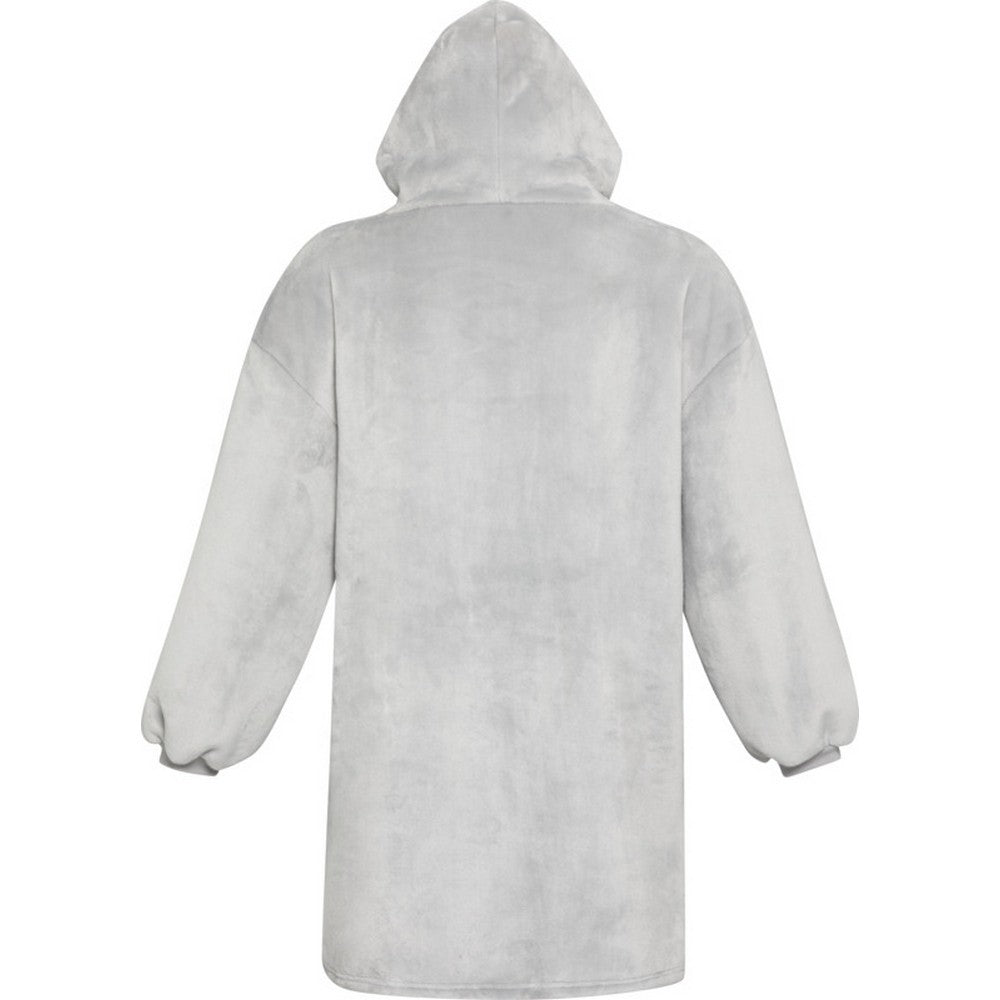 Grey - Back - Unisex Adult Denali Hoodie Blanket