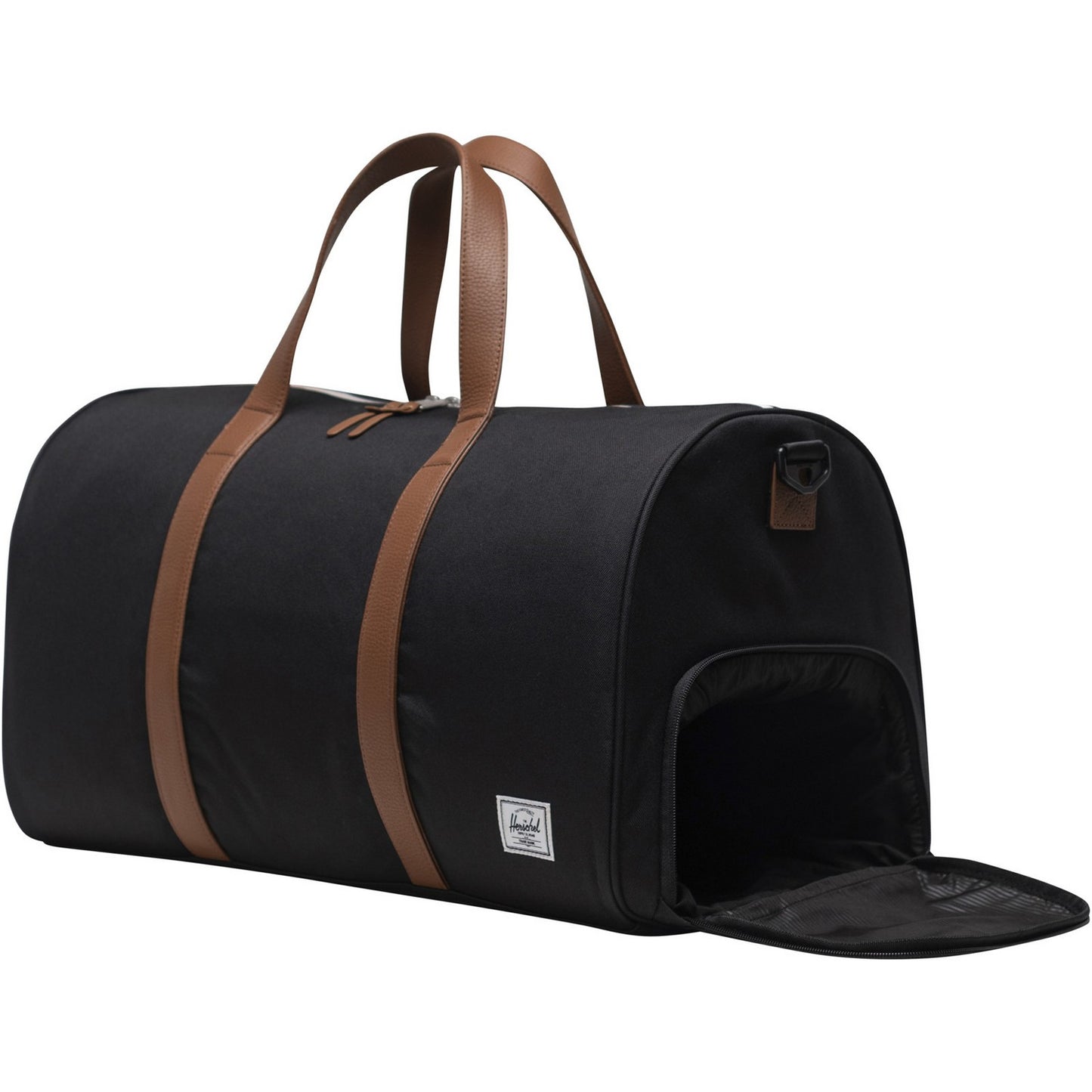 Solid Black - Side - Herschel Novel Recycled Duffle Bag