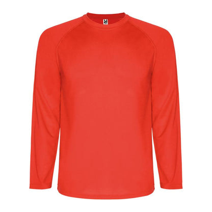Red - Front - Roly Mens Montecarlo Long-Sleeved Sports T-Shirt