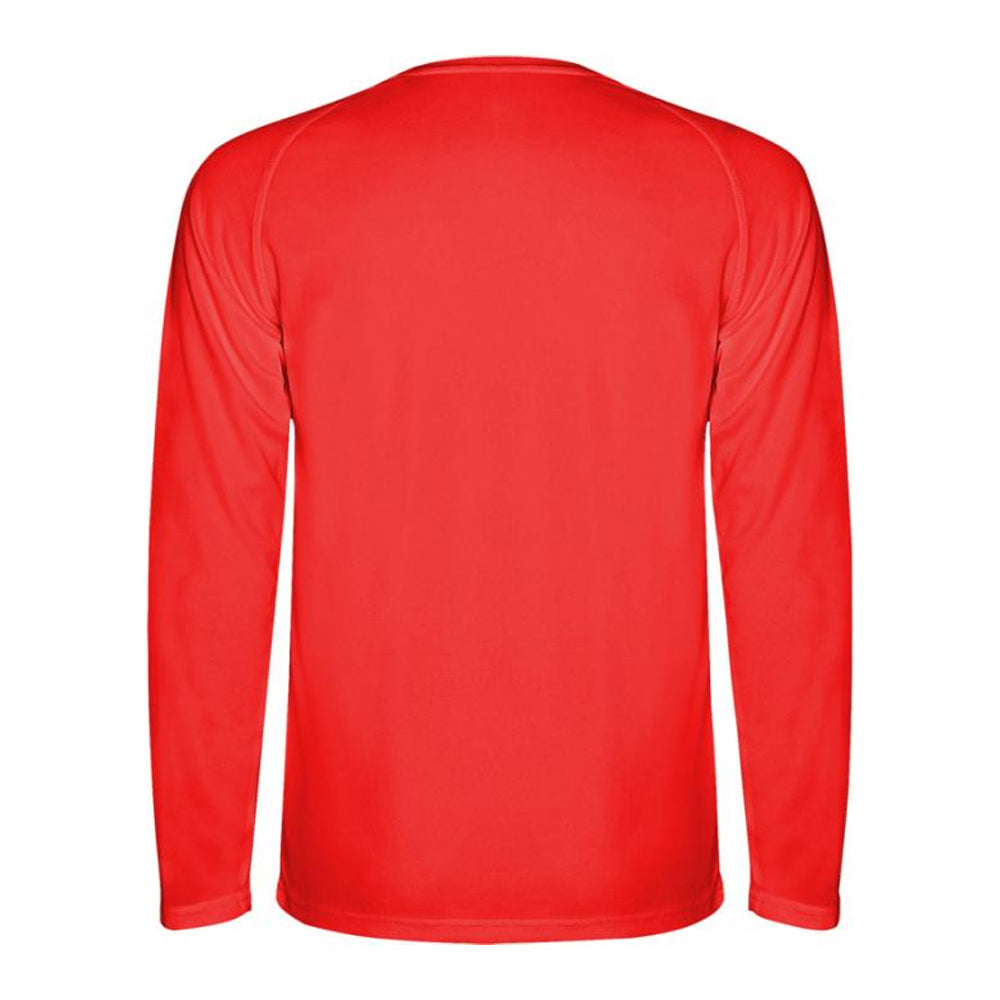 Red - Back - Roly Mens Montecarlo Long-Sleeved Sports T-Shirt