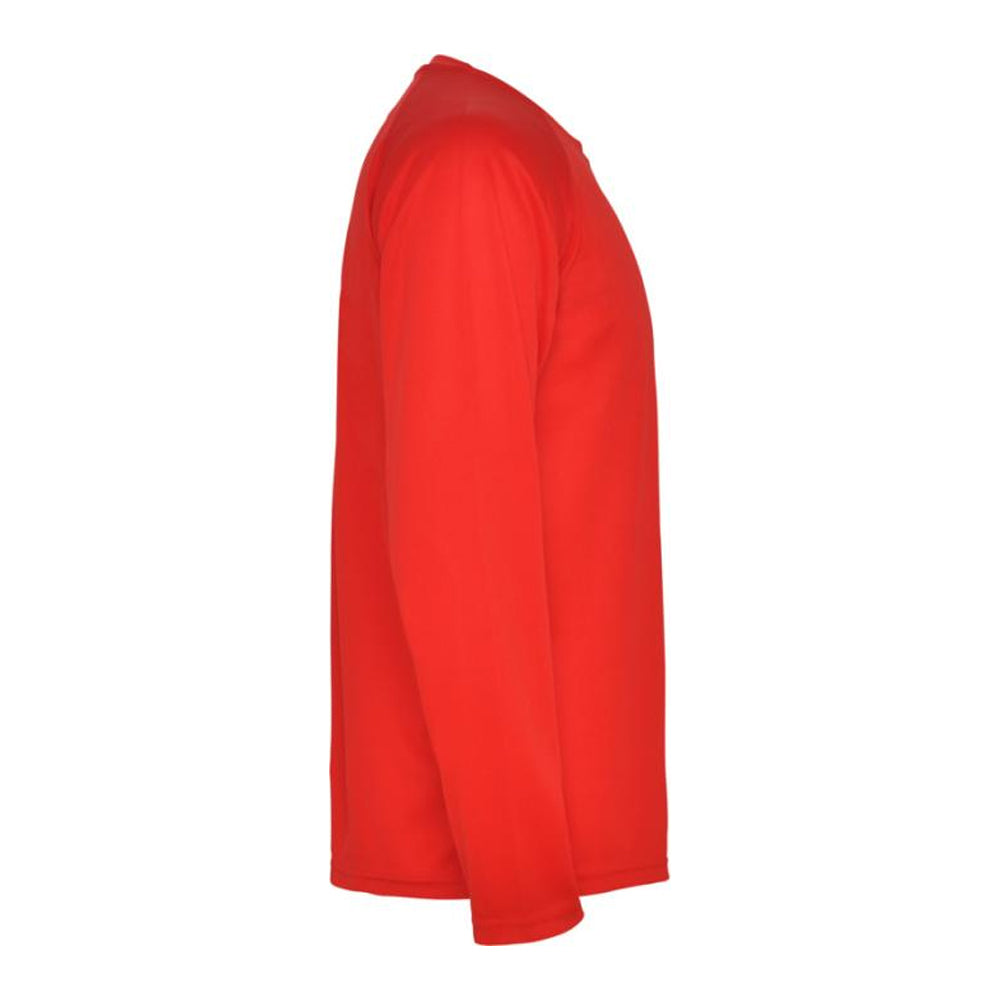 Red - Side - Roly Mens Montecarlo Long-Sleeved Sports T-Shirt