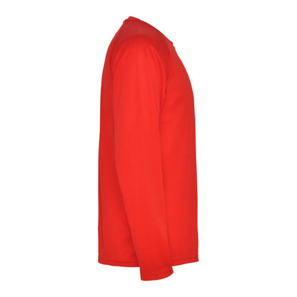 Red - Side - Roly Mens Montecarlo Long-Sleeved Sports T-Shirt