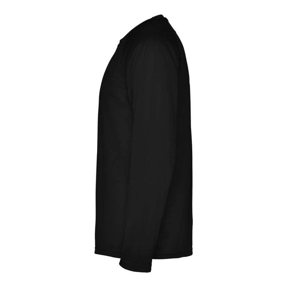 Solid Black - Lifestyle - Roly Mens Montecarlo Long-Sleeved Sports T-Shirt