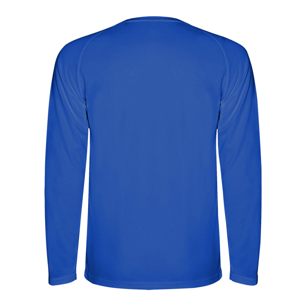 Blue - Back - Roly Mens Montecarlo Long-Sleeved Sports T-Shirt