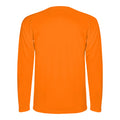Fluorescent Orange - Back - Roly Mens Montecarlo Long-Sleeved Sports T-Shirt
