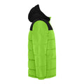 Lime-Solid Black - Side - Roly Unisex Adult Tallin Insulated Jacket