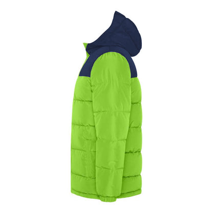 Lime-Navy Blue - Side - Roly Unisex Adult Tallin Insulated Jacket