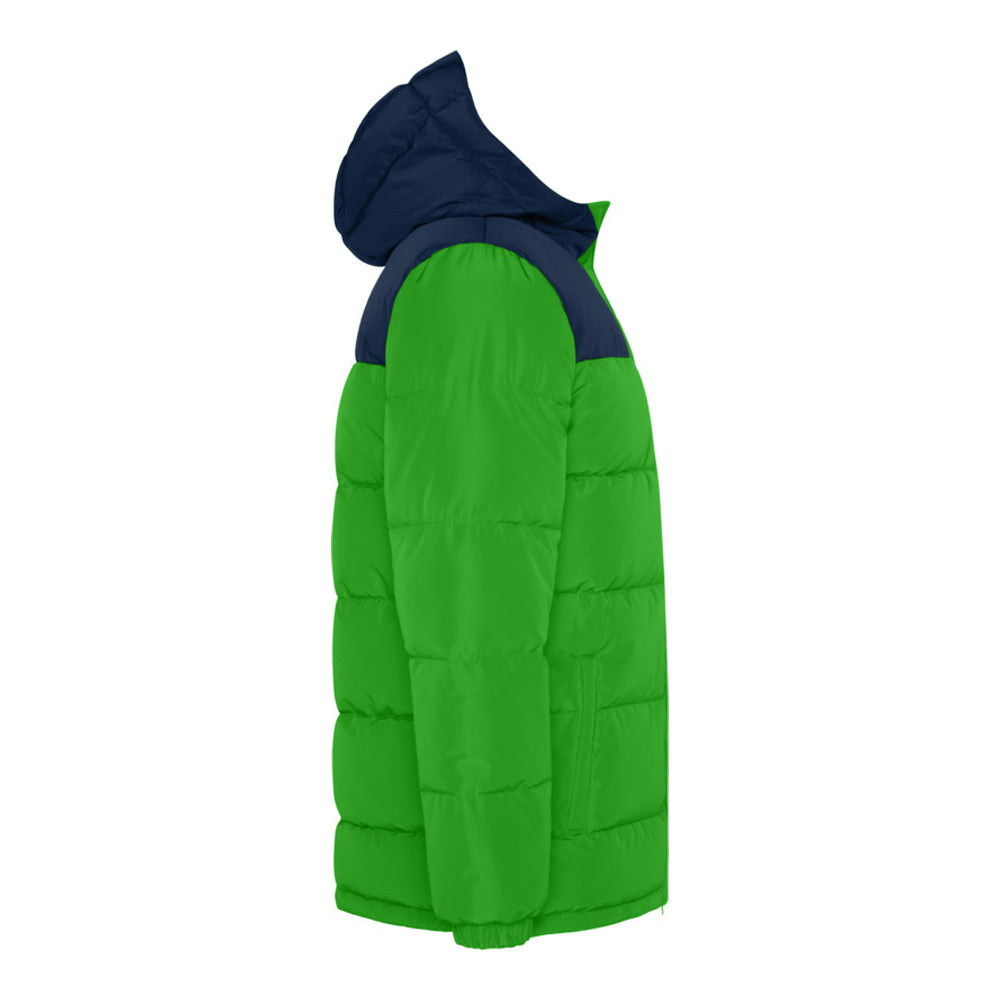 Fern Green-Navy Blue - Side - Roly Childrens-Kids Tallin Insulated Jacket