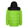 Lime-Solid Black - Back - Roly Childrens-Kids Tallin Insulated Jacket