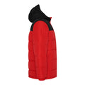 Red-Solid Black - Side - Roly Childrens-Kids Tallin Insulated Jacket