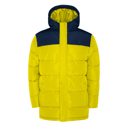 Yellow-Navy Blue - Front - Roly Childrens-Kids Tallin Insulated Jacket