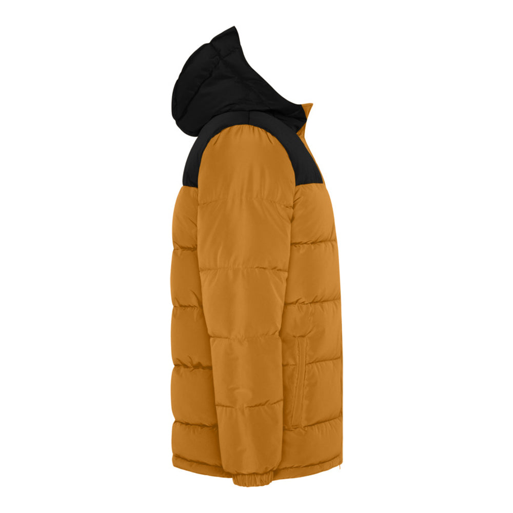 Curry Yellow-Solid Black - Side - Roly Childrens-Kids Tallin Insulated Jacket
